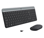 Logitech MK470 - Teclado y Mouse Smart, Negro, Inalámbrico, USB