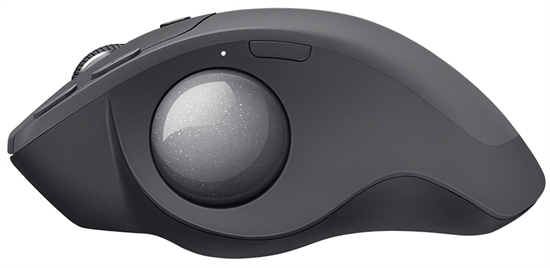 Logitech MX Ergo Mouse Inalámbrico Negro Vista Lateral
