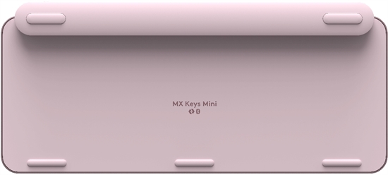 Teclado bluetooth Logitech Master Series MX Keys Mini QWERTY inglés  internacional color rosa con luz blanca