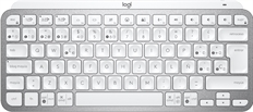 Logitech MX Keys Mini - Compact Keyboard, Wireless, Bluetooth, LED, Spanish, Pale Gray