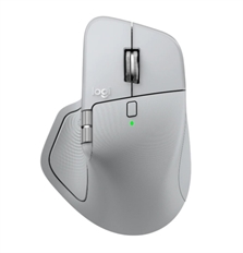 Logitech MX Master 4  - Ratón inalámbrico, Bluetooth, USB, óptico, 8000 DPI, Gris pálido