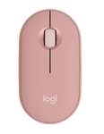 Logitech Pebble Mouse 2 M350s  - Mouse, Inalámbrico, Bluetooth, USB, Óptico, 1000 dpi, Rosado