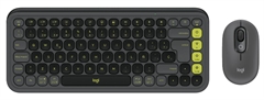 Logitech POP Icon Combo - Keyboard and Mouse Combo, Wireless, Bluetooth, Spanish, Graphite