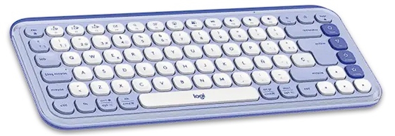 Logitech POP Icon Keyboard Lilac Isometric View