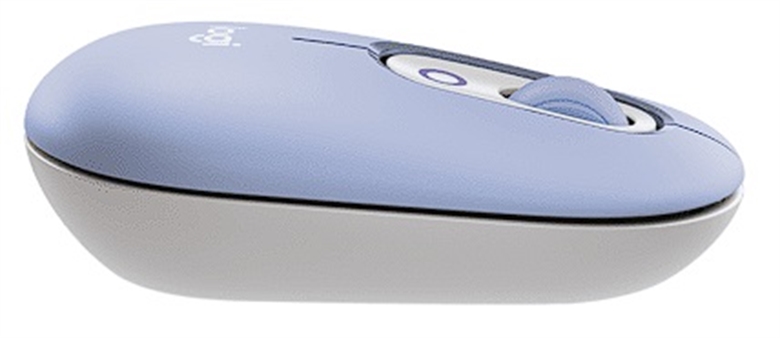 Logitech POP Icon Mouse Lilac Side View