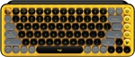 Logitech POP Keys - Teclado Compacto, Mecánico, Inalámbrico, Bluetooth, Inglés, Blast Yellow