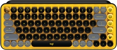 Logitech POP Keys - Compact Keyboard, Mechanical, Wireless, Bluetooth, English, Blast Yellow