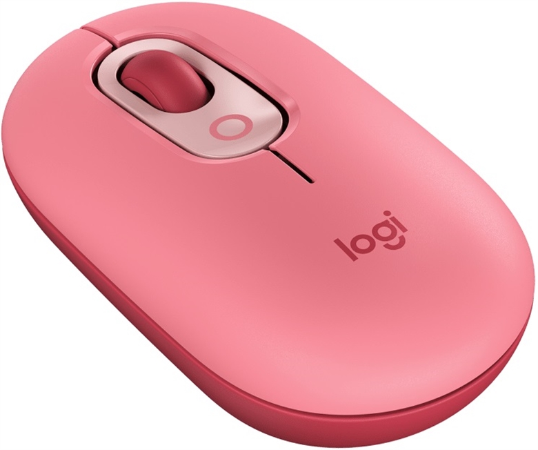 Logitech POP Rose Mouse Isometric Back