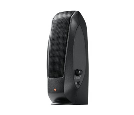 Logitech S120 Speakers Single Front Angled View