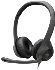 Logitech H390 - Headset, Stereo, On-ear headband, Wired, USB, 20 Hz - 20KHz, Black