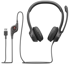 Logitech H390 - Headset, Stereo, On-ear headband, Wired, USB, 20 Hz - 20KHz, Black