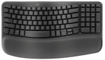 Logitech Wave Keys - Ergonomic Keyboard, Wireless, USB, Bluetooth, English, Black