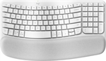 Logitech Wave Keys -Teclado Ergonómico, Inalámbrico, USB, Bluetooth, Español, Blanco