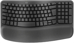 Logitech Wave Keys For Business -Teclado Ergonómico, USB, Bluetooth, Español, Grafito