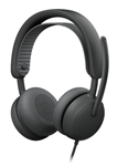 Logitech Zone Wired 2 for Business  - Headset, Stereo, On-Ear, Wired, USB-C / USB-A, 20 Hz - 20 kHz, Graphite