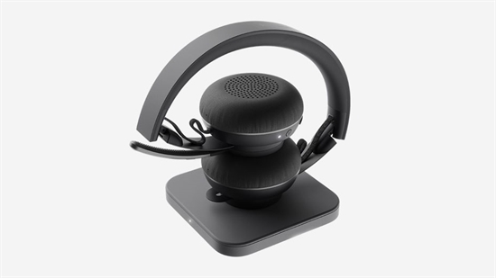 Logitech Zone Wireless Bluetooth Headset Base Folded View