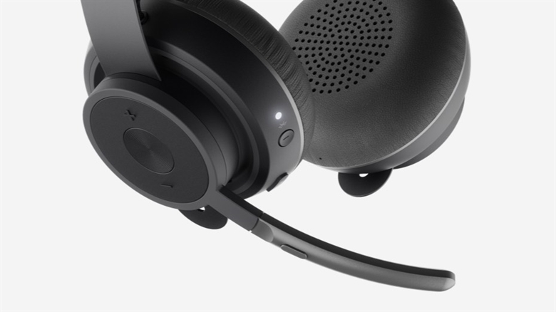 Logitech Zone Wireless Bluetooth Headset Earpads Closeup View