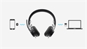 Logitech Zone Wireless Bluetooth Headset Front Connection View