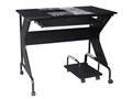 Lombardi Black Tempered Glass Computer Desk-lateral View