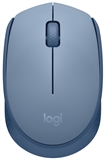 Logitech M170 - Mouse, Wireless, USB, Optic, 1000 dpi, Blue-Gray