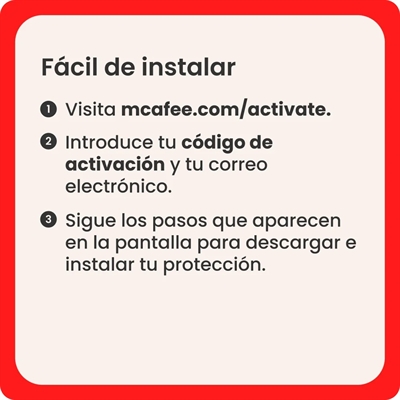 McAfee - Fácil de instalar - Guía de activación