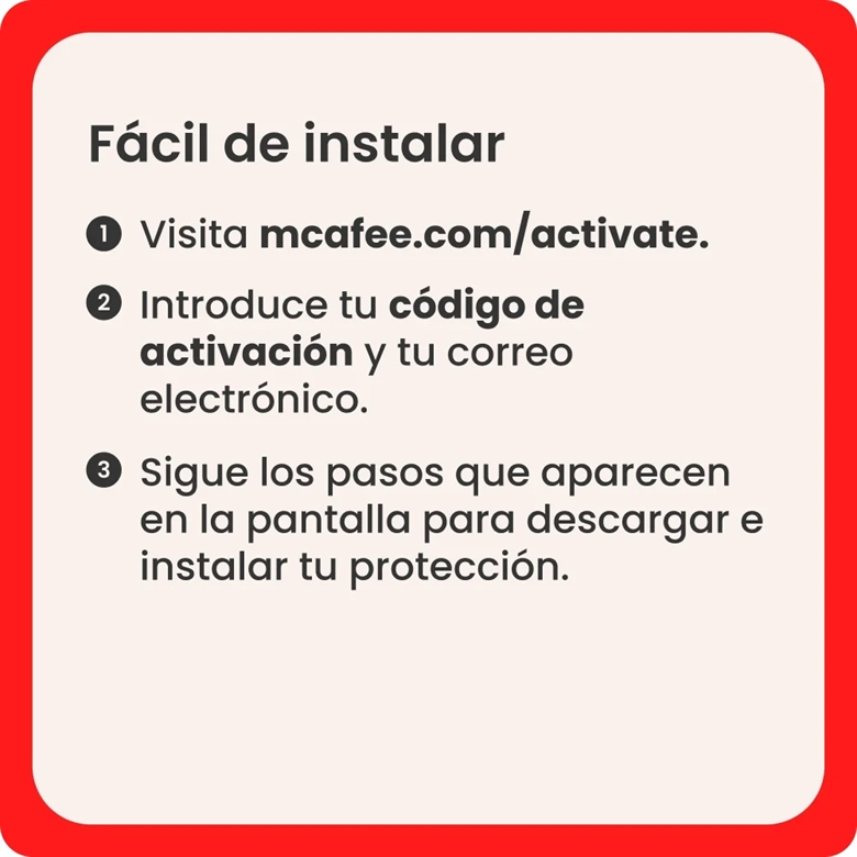 McAfee - Fácil de instalar - Guía de activación