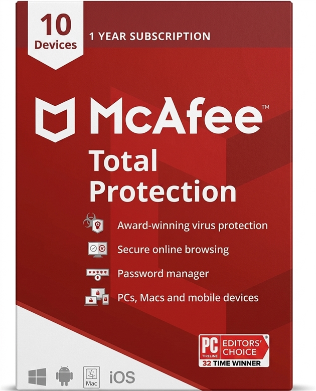 McAfee - Protección total - 10 dispositivo - Imagen del producto
