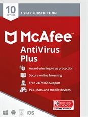 Mcafee licencia Total Protection  -Descarga digital / ESD, Licencia base, 10 dispositivos, 1 año, Android, iOS,