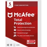 Mcafee licencia Total Protection  -Descarga digital / ESD, Licencia base, 5 dispositivos, 1 año, Android, iOS,