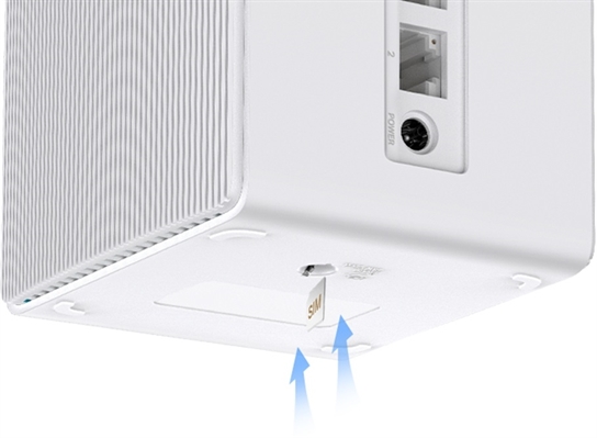 Mercusys MB110-4G - Ranura para tarjeta SIM 4G Router bajo view