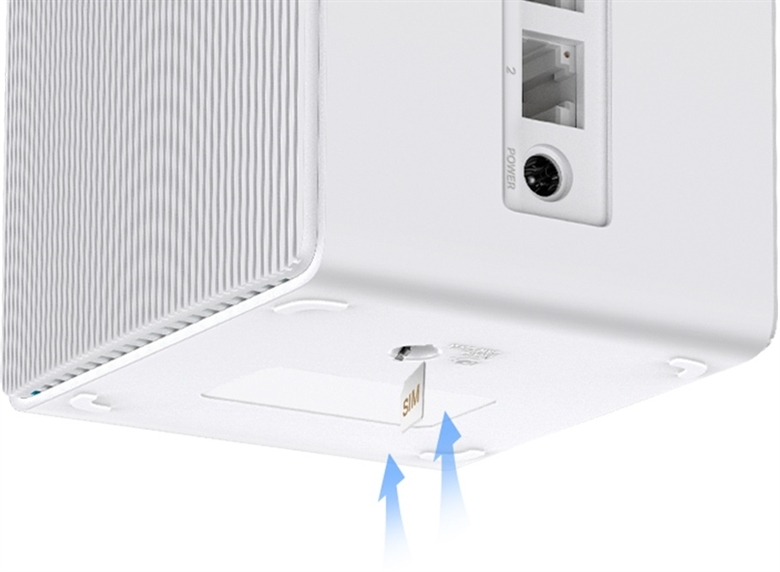 Mercusys MB110-4G - Ranura para tarjeta SIM 4G Router bajo view