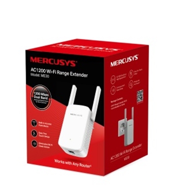 EXTENSOR DE ALCANCE WI-FI MERCUSYS AC1200 Vista frontal 4