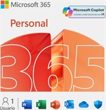 Microsoft 365 Personal - Digital Download/ESD, 1 User, Up to 5 Simultaneous Devices, 1 Year, Windows 10, MacOS, Android, iOS Microsoft 365 Personal - Digital Download/ESD, 1 User, Up to 5 Simultaneous Devices, 1 Year, Windows 10, MacOS, Android, iOS