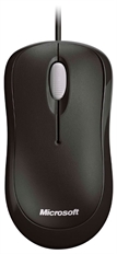 Microsoft Basic - Mouse, Cable, USB, Óptico, 800 dpi, Negro