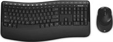 Microsoft Desktop 5050 - Teclado y Mouse Ergonómico, Inalámbrico, USB, Español, Negro 