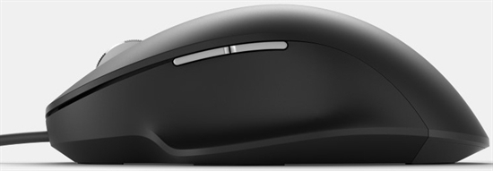 Microsoft Ergonomic Black Mouse Side View