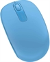 Microsoft Mobile 1850 Cyan Wireless Mouse Back View