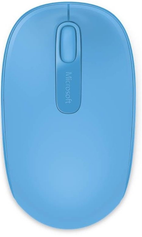 Microsoft Mobile 1850 Cyan Wireless Mouse Top View