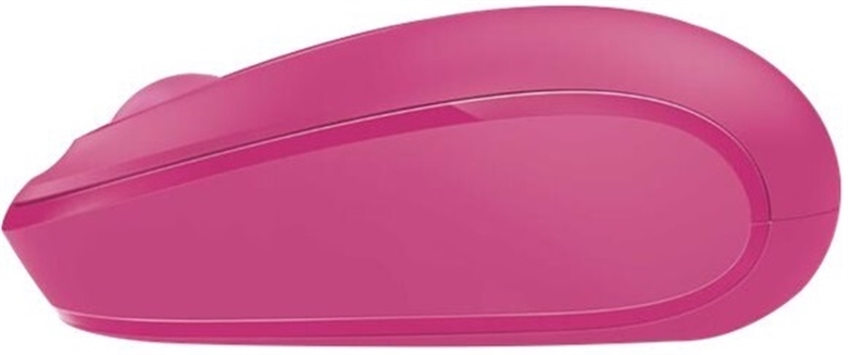 Microsoft Mobile 1850 Magenta Wireless Mouse Side View