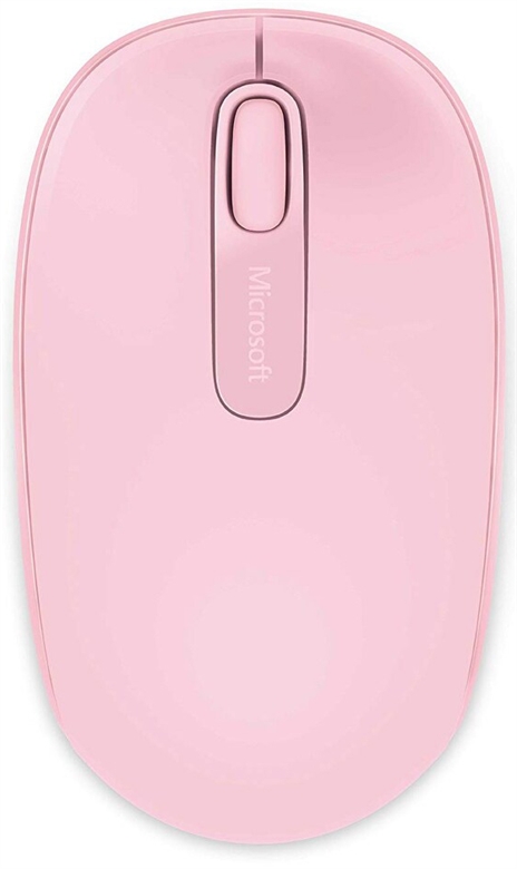 Microsoft Mobile 1850 Pink Wireless Mouse Top View