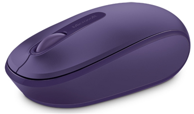 Microsoft Mobile 1850 Mouse Inalámbrico Purpura Vista Isométrica