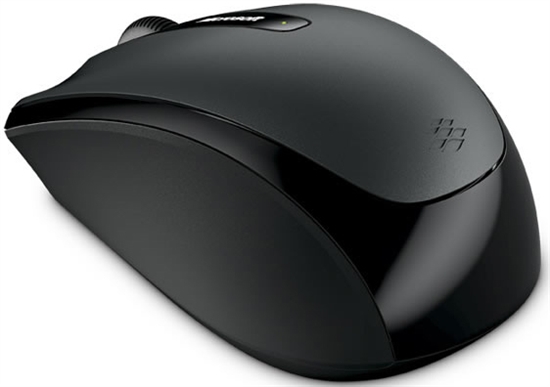 Microsoft Mobile 3500 Black Wireless Mouse Back Side