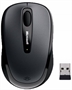 Microsoft Mobile 3500 Black Wireless Mouse Top View