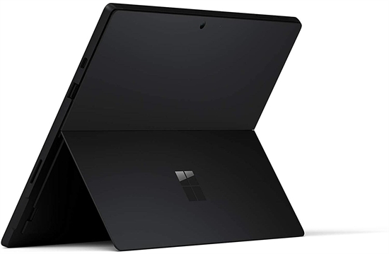 Microsoft Surface Pro 7 plus BLACK back right side with ports