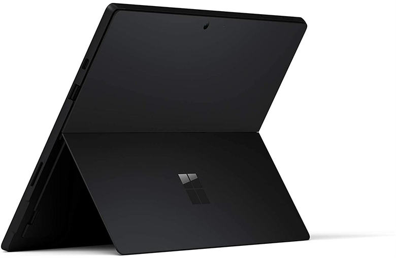 Microsoft Surface Pro 7 plus BLACK back right side with ports