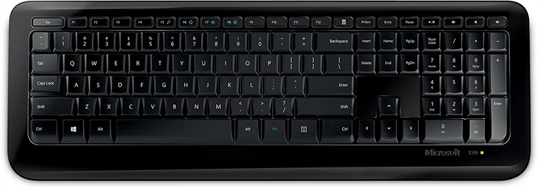 Microsoft Wireless 850 Wireless Keyboard Front View