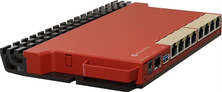 Mikrotik L009UiGS-RM - Router 8 Puertos Gigabit SFP 2 5G PoE Pasivo Montaje en Rack - Vista Izquierda