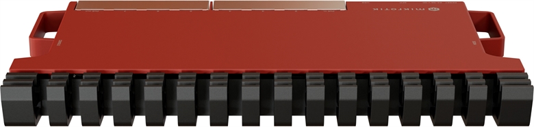 Mikrotik L009UiGS-RM - Router 8 Puertos Gigabit SFP 2 5G PoE Pasivo Montaje en Rack - Vista trasera