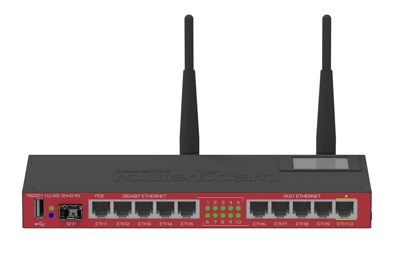 Mikrotik RB2011UiAS-2HnD-IN Front View