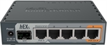 Mikrotik hEX S Router, Dual-core, 880 MHz, 24W, 5 Gigabit ports, 1 SFP port, 256 MB, DDR3, PoE, Grey